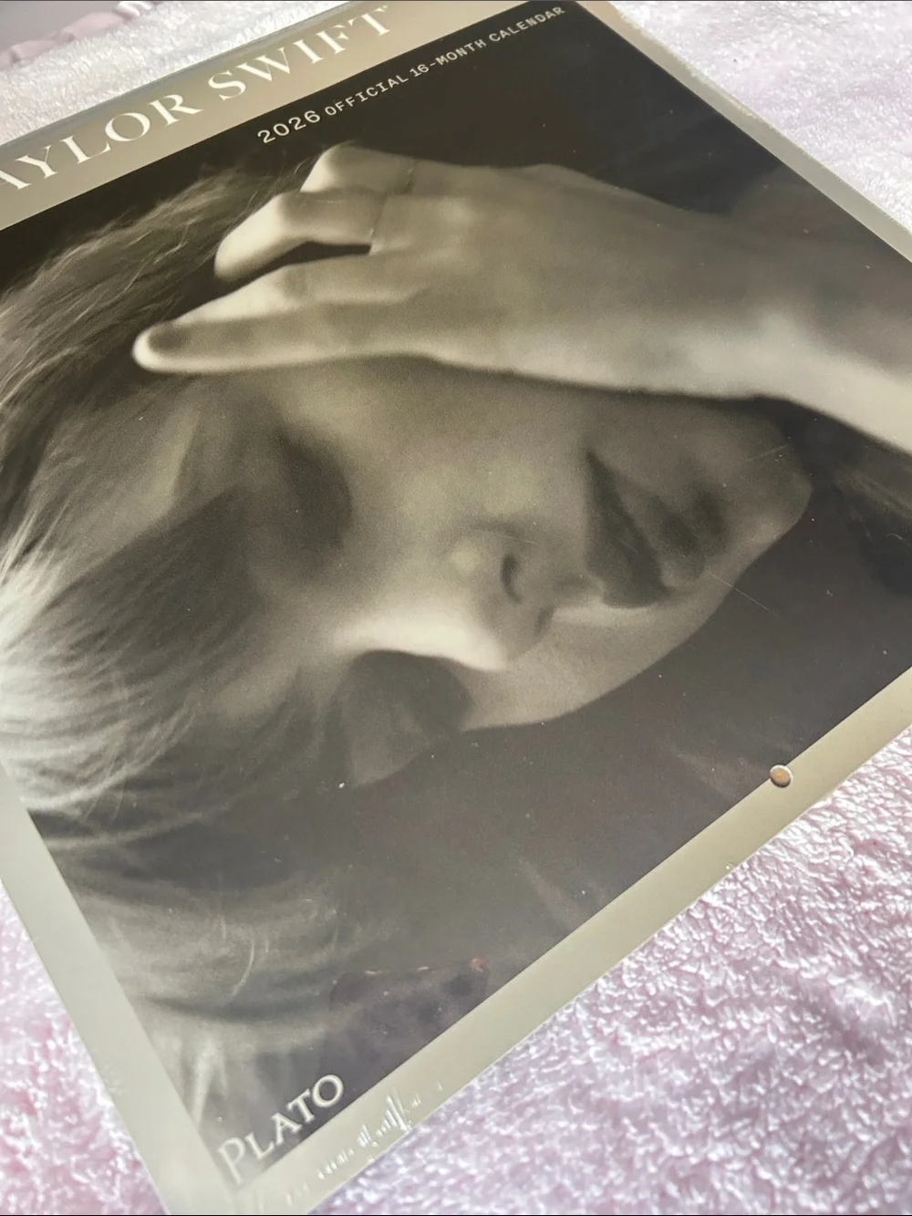 Taylor Swift Black & Gray Monochrome Photo Calendar Cover